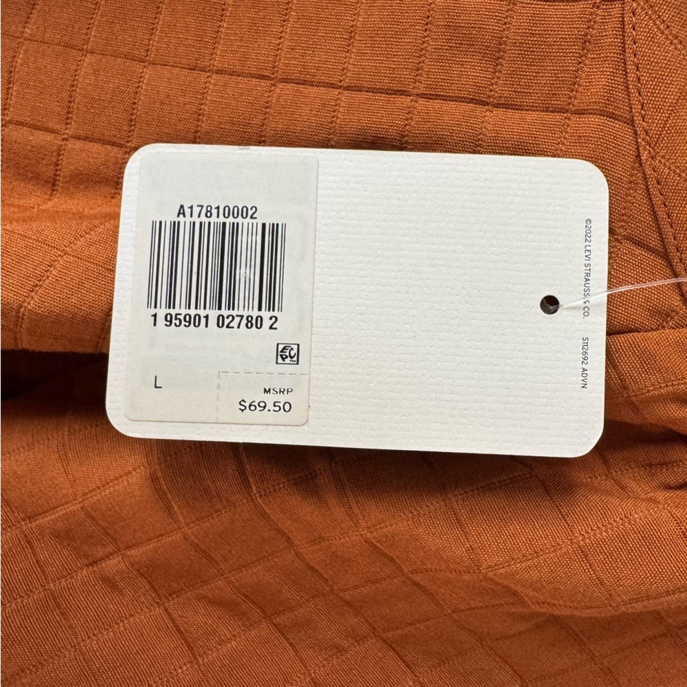 LEVIS Cait Puff-Sleeve Blouse Burnt Orange Size Large - Picture 9 of 16